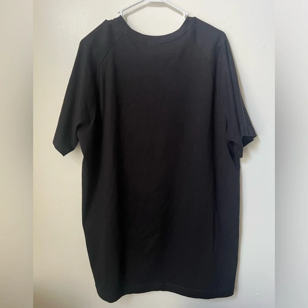 Adidas “The Brand with 3 stripes” Tricolor Trefoil black shirt size Large